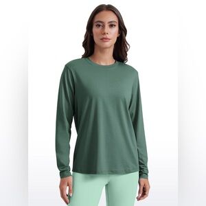 Workout Hip Length Crewneck Long Sleeve